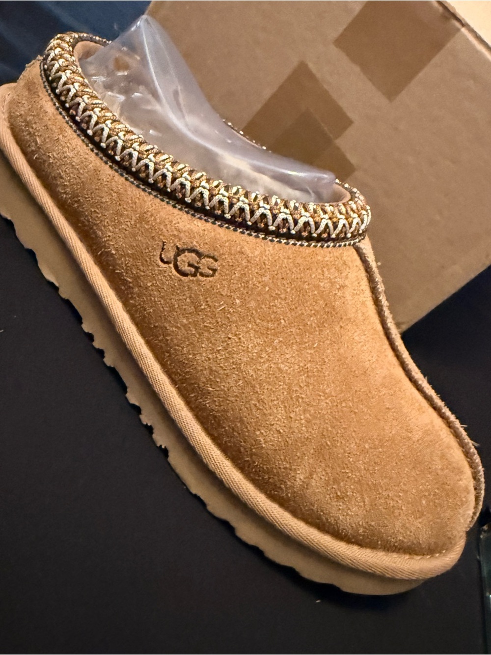 UGG Tassman II Chestnut Suede Slip-On Clog 4 youth